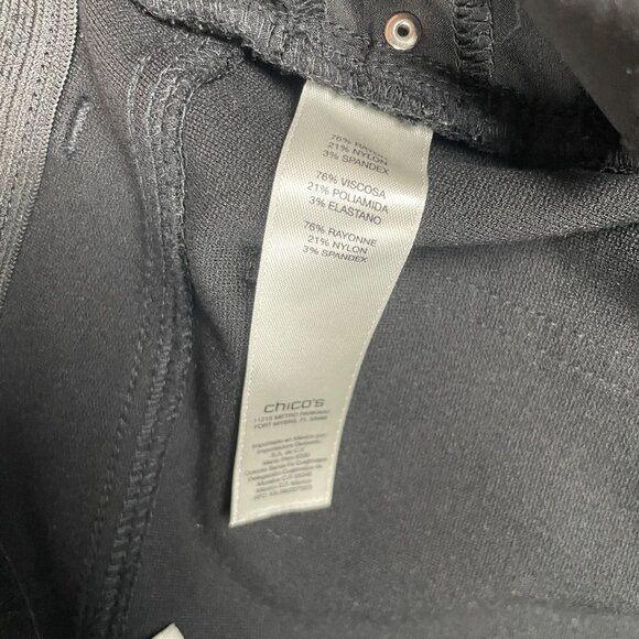 Chicos So Slimming Pants 10/M/1.5 Office Work Capsule Everyday Minimal Basic Str - Picture 9 of 12